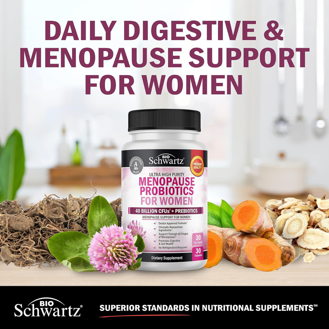 Menopause Probiotics for Women: Symptom Relief (30 Cap)