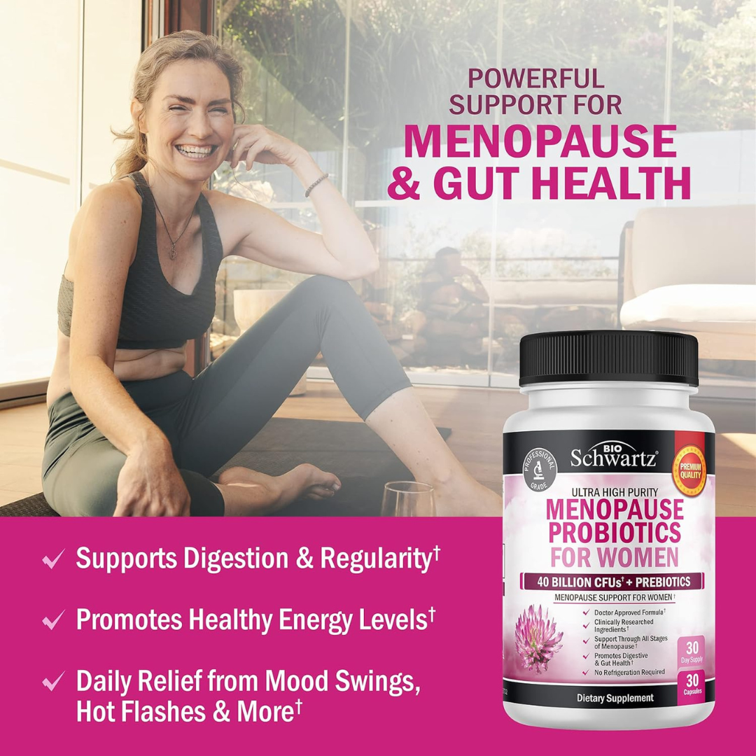 Menopause Probiotics for Women: Symptom Relief (30 Cap)