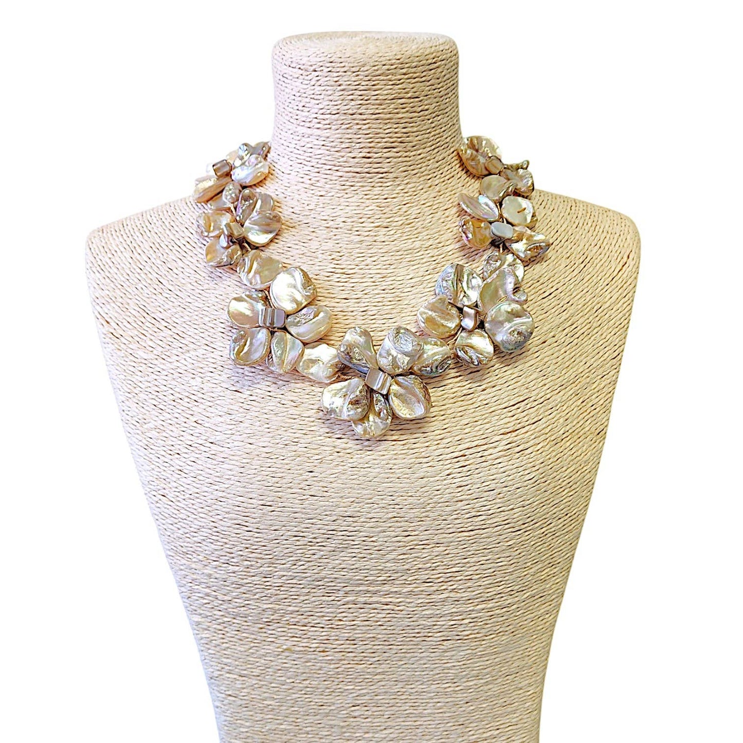 Flower Necklace | Seashell Necklace | Mocha | Beach | Boho