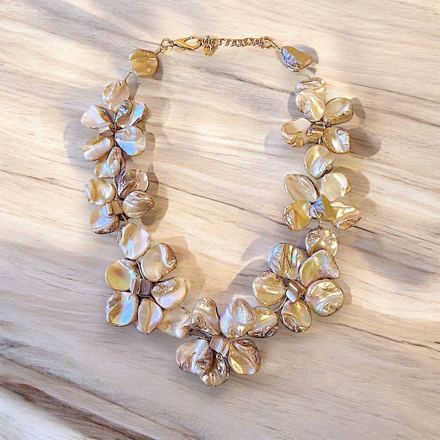 Flower Necklace | Seashell Necklace | Mocha | Beach | Boho